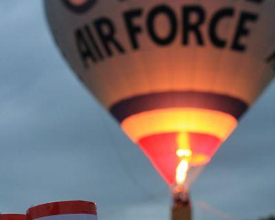 Hot Air Balloon and Fireworks